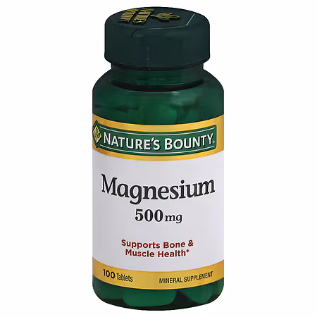 NATURE'S BOUNTY MAGNESIUM 500MG 100 COATED TABLETS