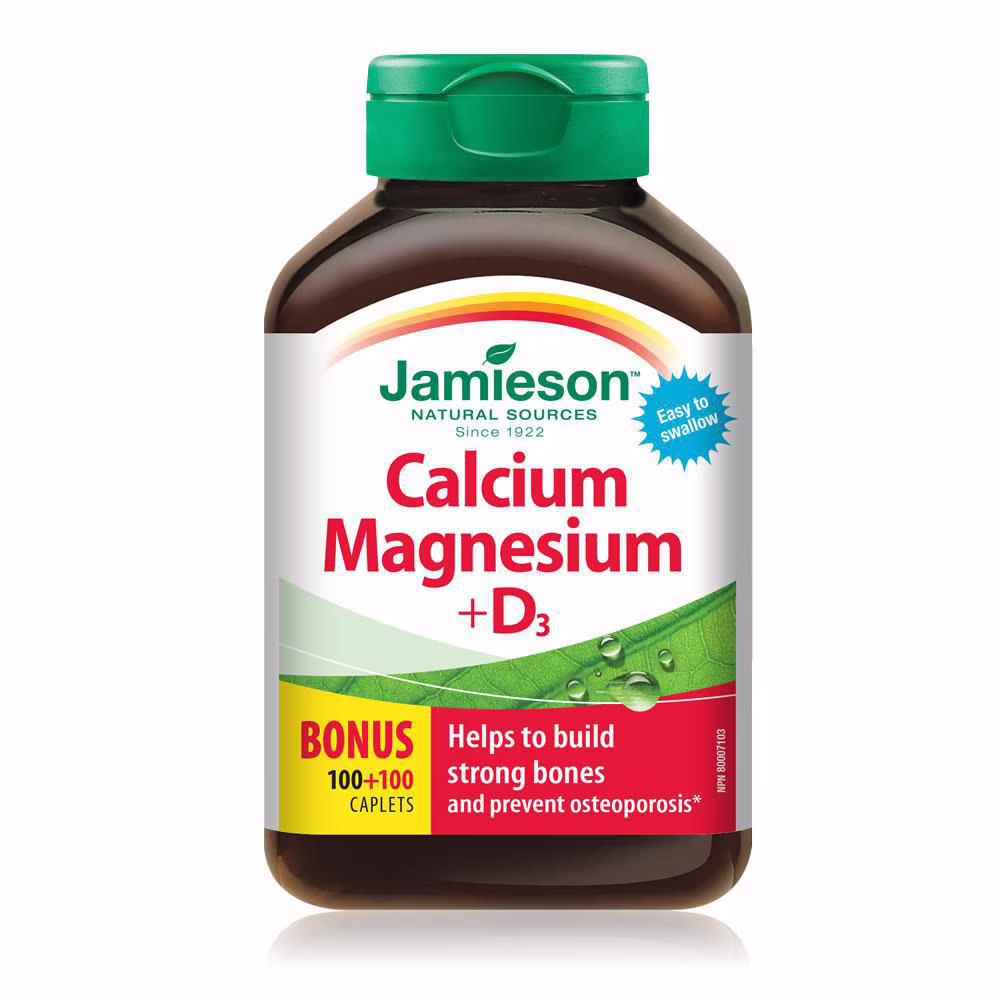 JAMIESON CALCIUM MAGNESUYM + D3 100+100 CAPLETS