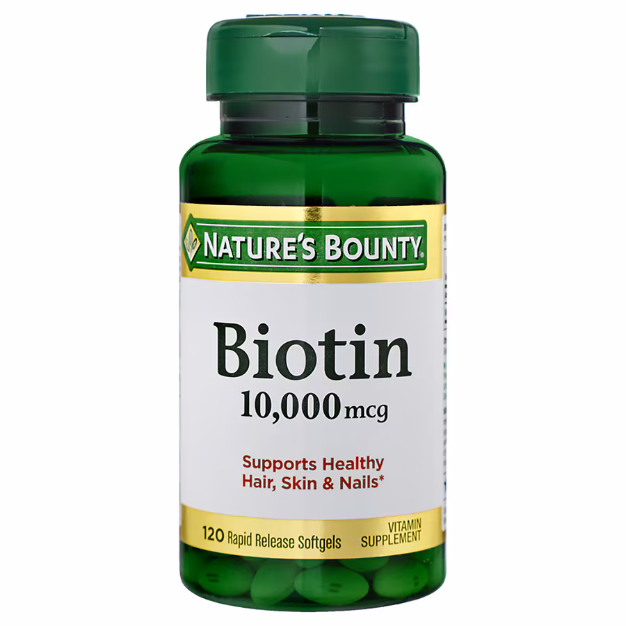 NATURE'S BOUNTY BIOTIN 10,000MCG 120 RAPID RELEASE SOFTGELS