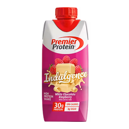 PREMIER PROTEIN INDULGENCE WHITE CHOCOLATE RASPBERRY PROTEIN SHAKE 11OZ