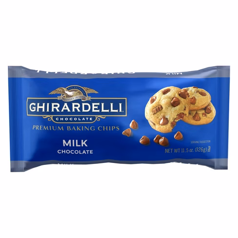 GHIRARDELLI PREMIUM BAKING MILK CHOCOLATE CHIPS 11.5OZ